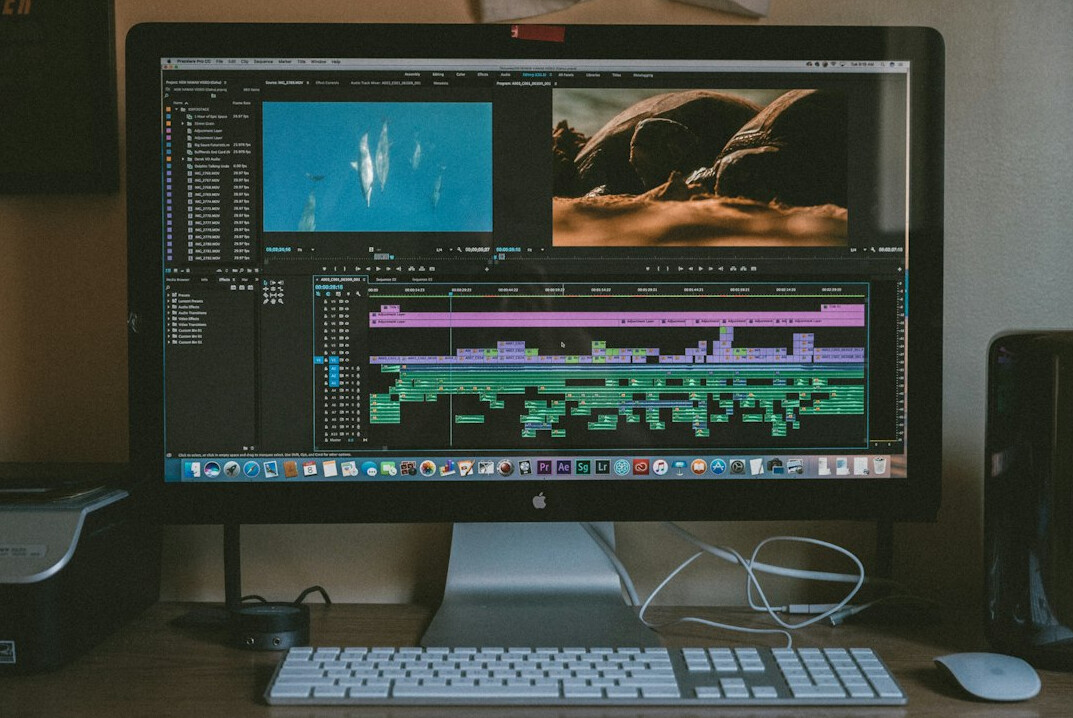 video editor working on timeline