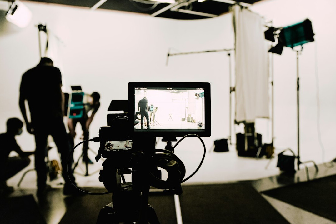 8k camera filming scene