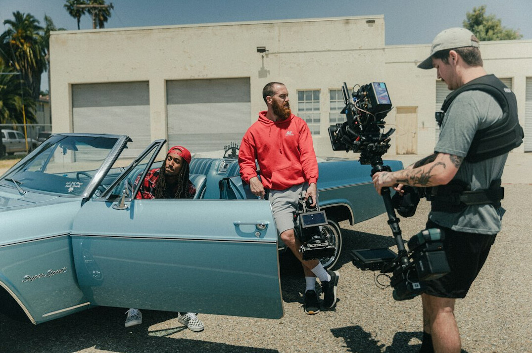 action movie filming setup