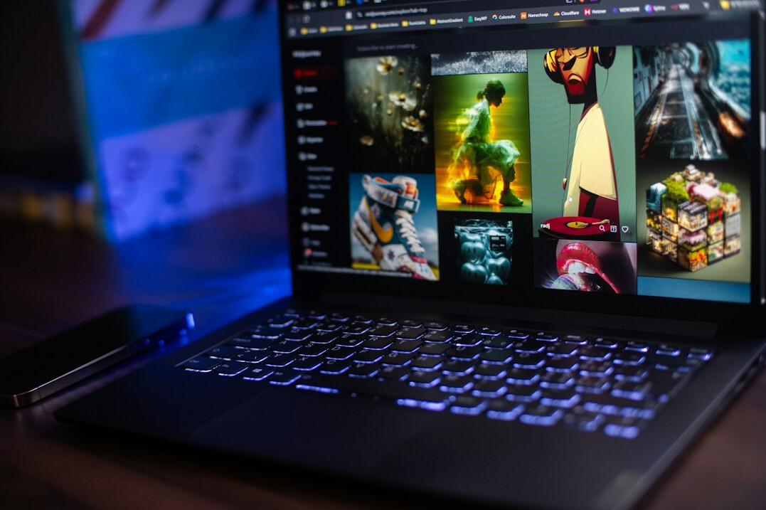 filmmaker editing video on laptop